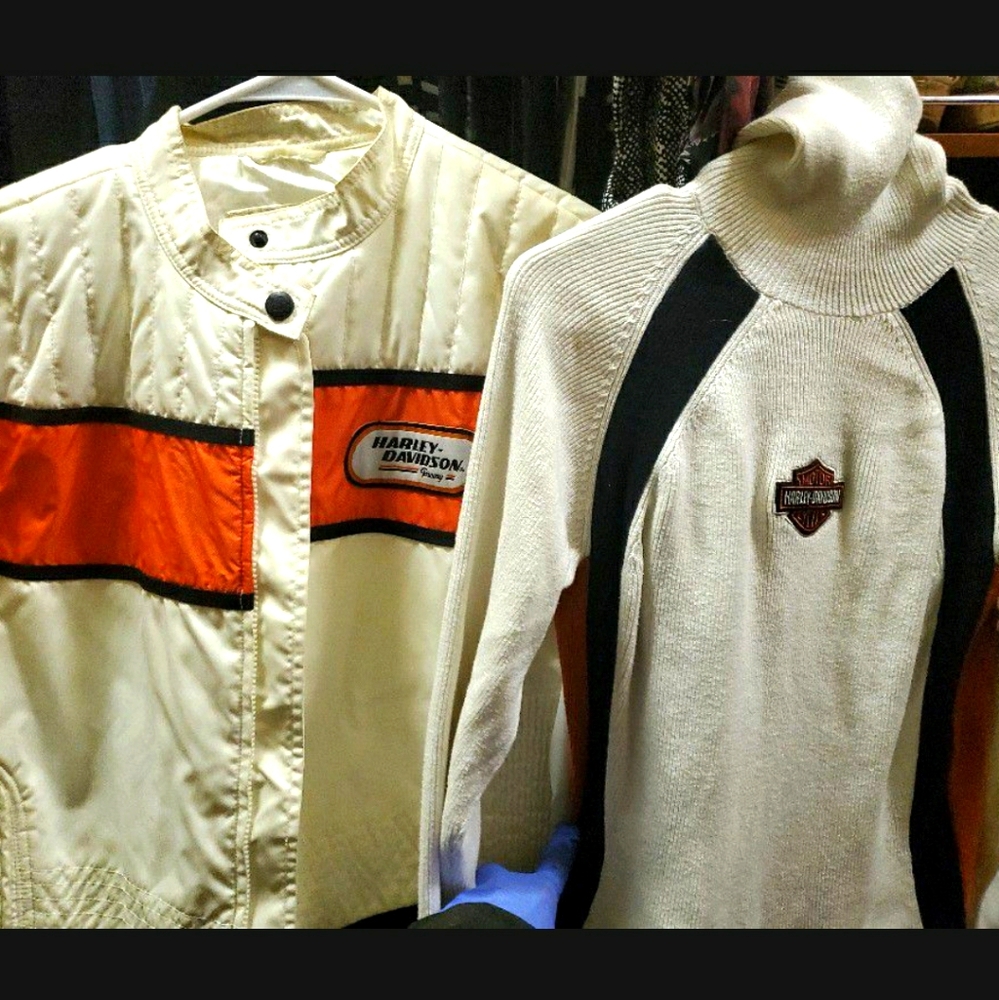 Harley Davidson Jacket and Turtleneck